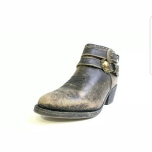 Corral distressed booties boots cowboy western
